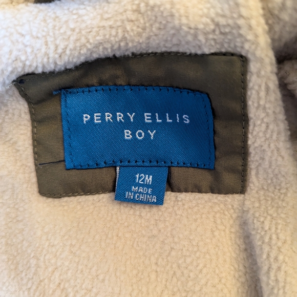 Perry Ellis Boys Diamond Quilted Hooded Toggle jacket, size 12 months, olive - Picture 7 of 9